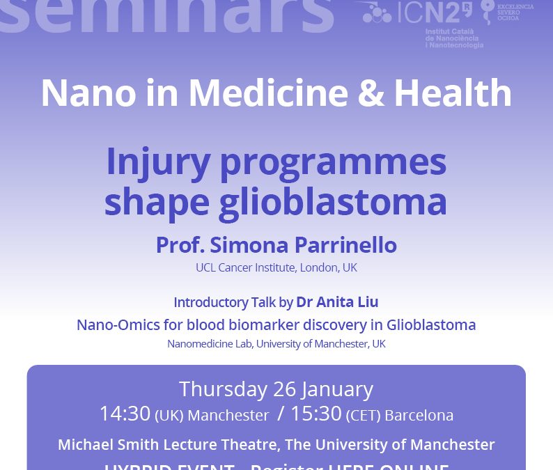 NanoSeminar Series 26/01, Prof Simona Parrinello (glioblastoma, UCL Cancer Institute)