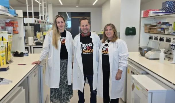 Professor Petra Hamerlik with study participant Alex and his wife Emma.