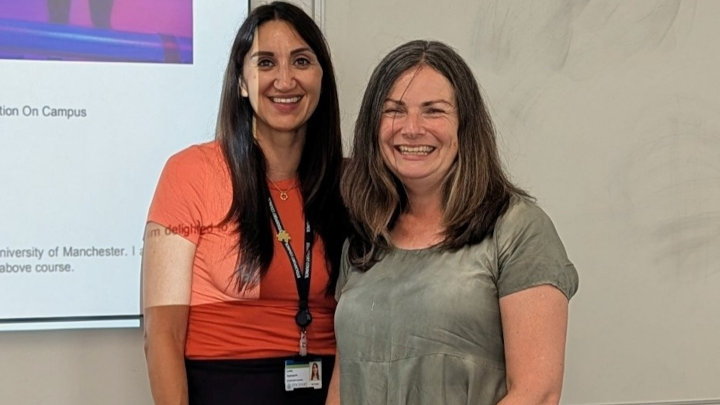 Leilah and Dr Helen Caswell.